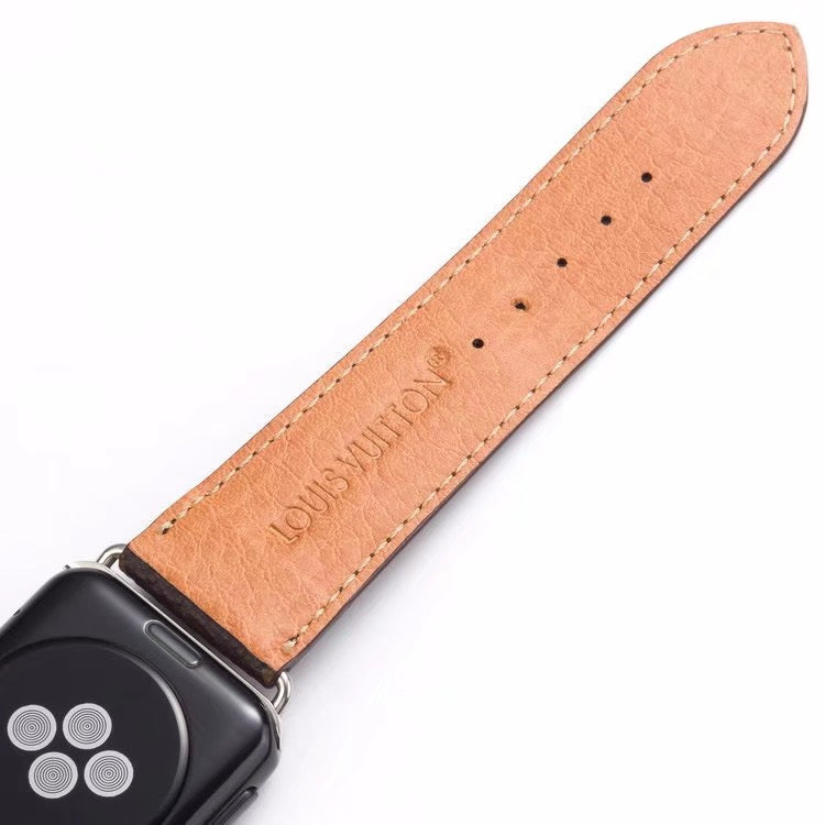 Fashionable LV monogram leather watch band