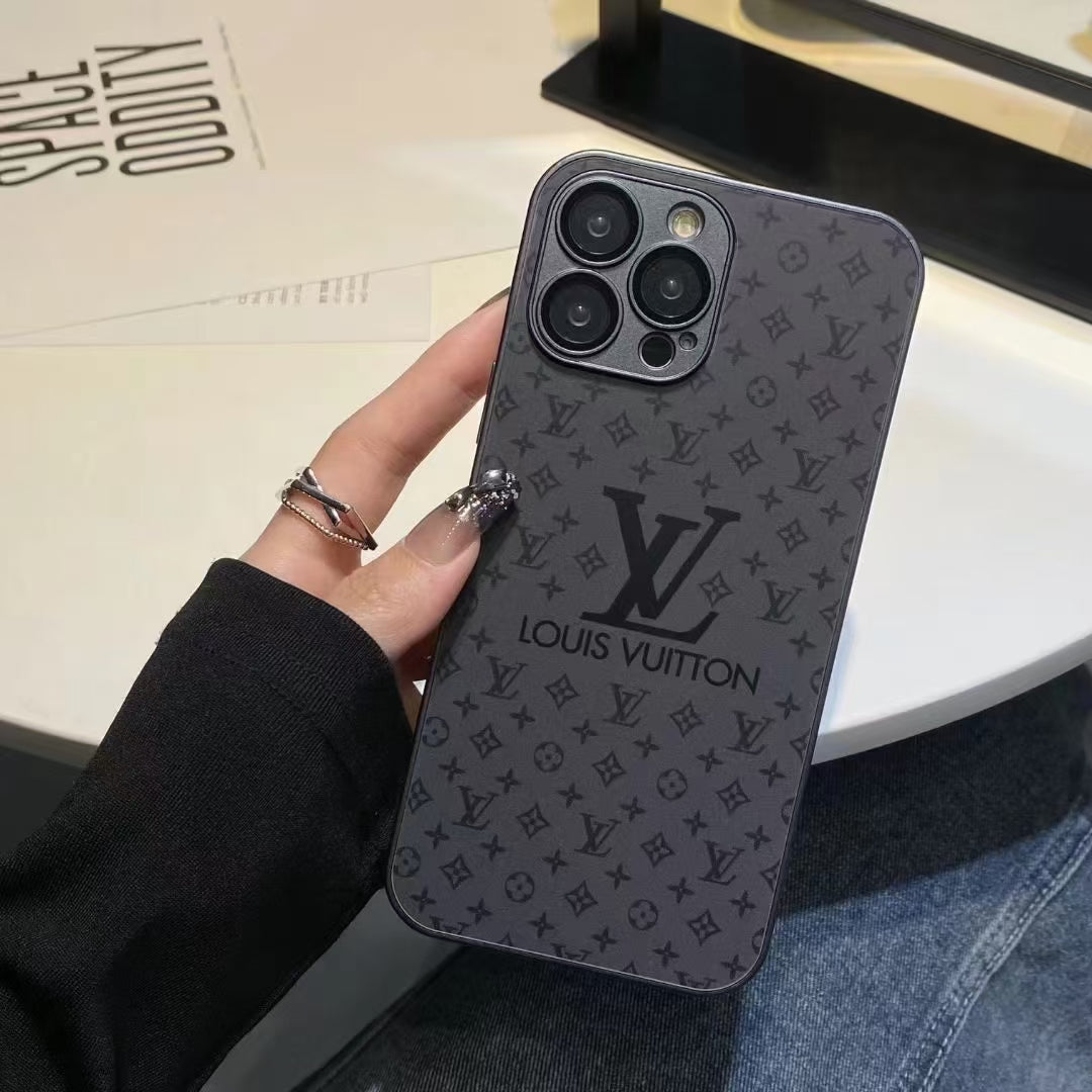 LV Shiny Luxury iPhone Case & Lens Protector