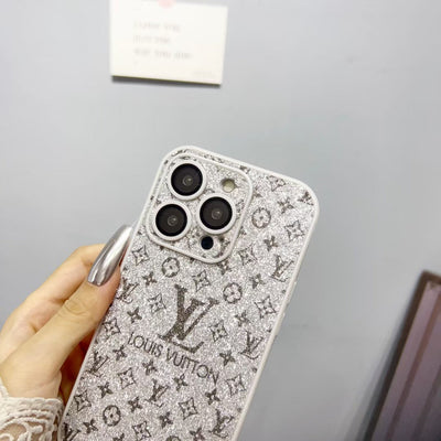 Glitter LV-Inspired Monogram iPhone Case Collection – Sparkling Luxury Protection