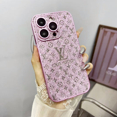 Glitter LV-Inspired Monogram iPhone Case Collection – Sparkling Luxury Protection