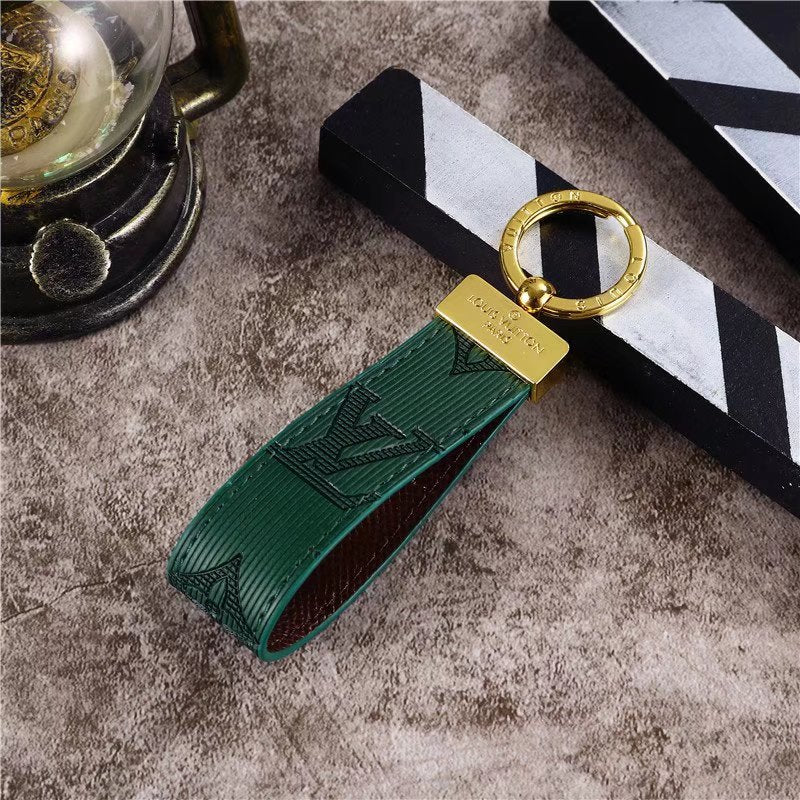 Luxury LV Monogram Keychain Collection – Vibrant Colors with Elegant Gold Hardware