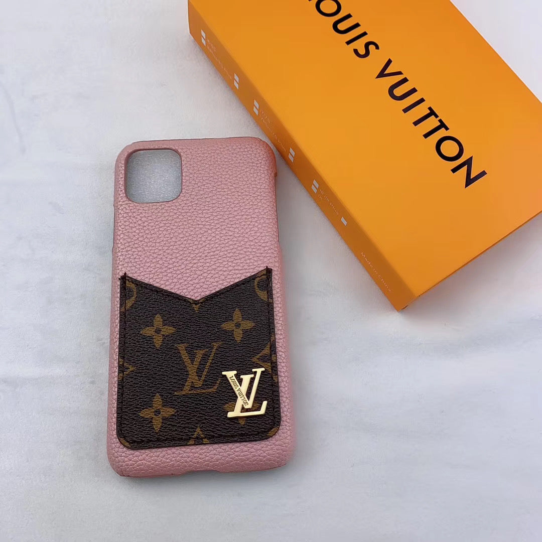 Classic LV iPhone Case with Built-In Card Pocket