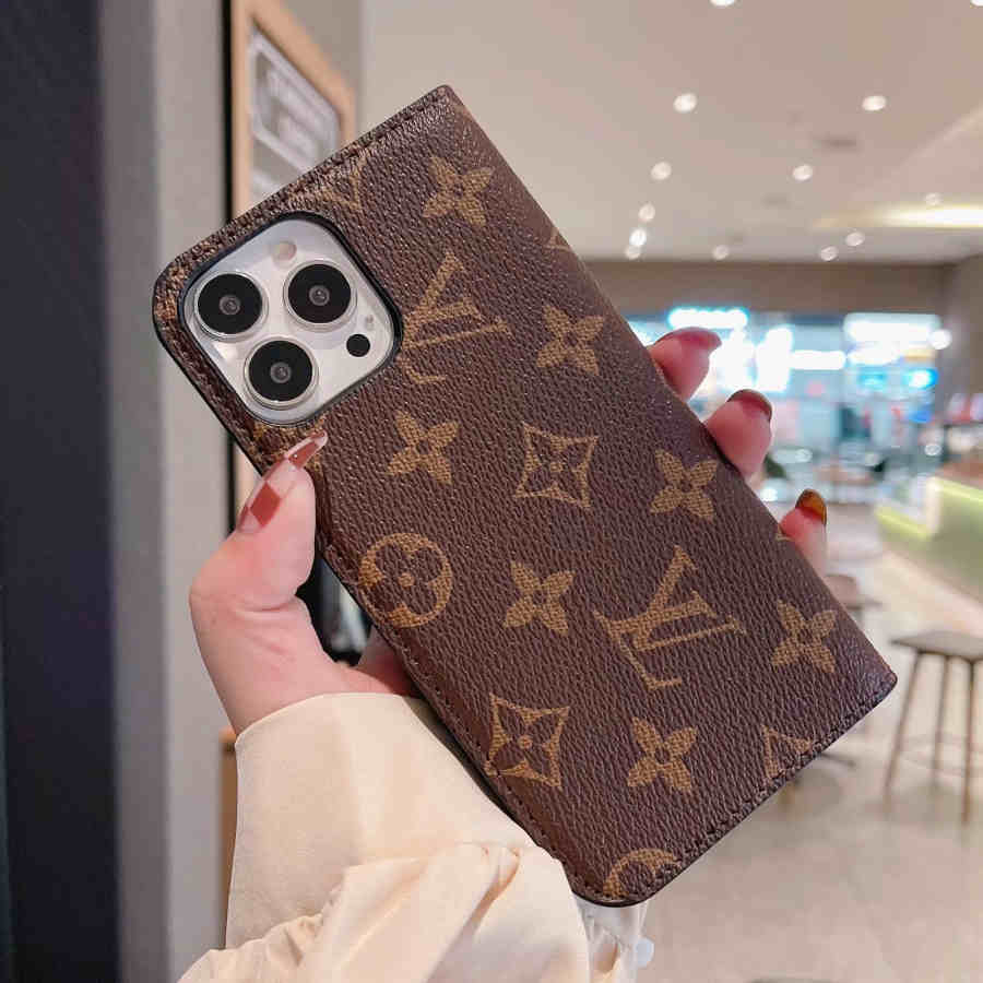 LV iPhone case with built-in card slot