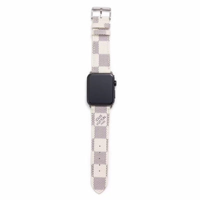 Premium LV monogram leather strap for Apple Watch