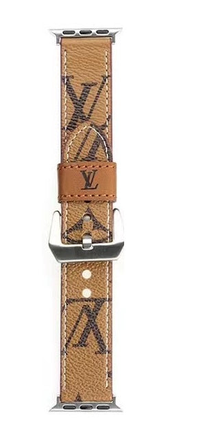 LV Monogram Apple Watch Band in Classic Brown Design