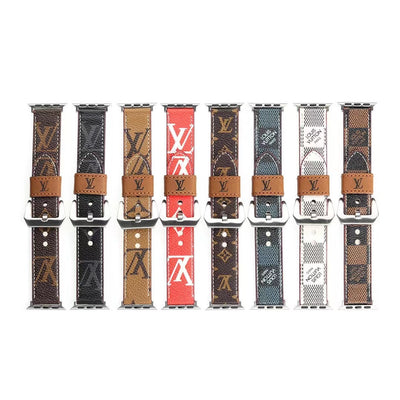 Stylish Apple Watch Strap with LV Monogram