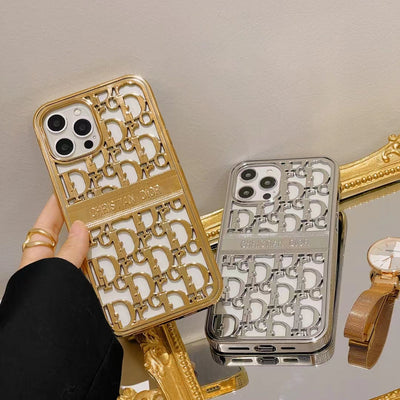 Luxurious Dior-inspired 3D Fashion iPhone Case in Soft Texture