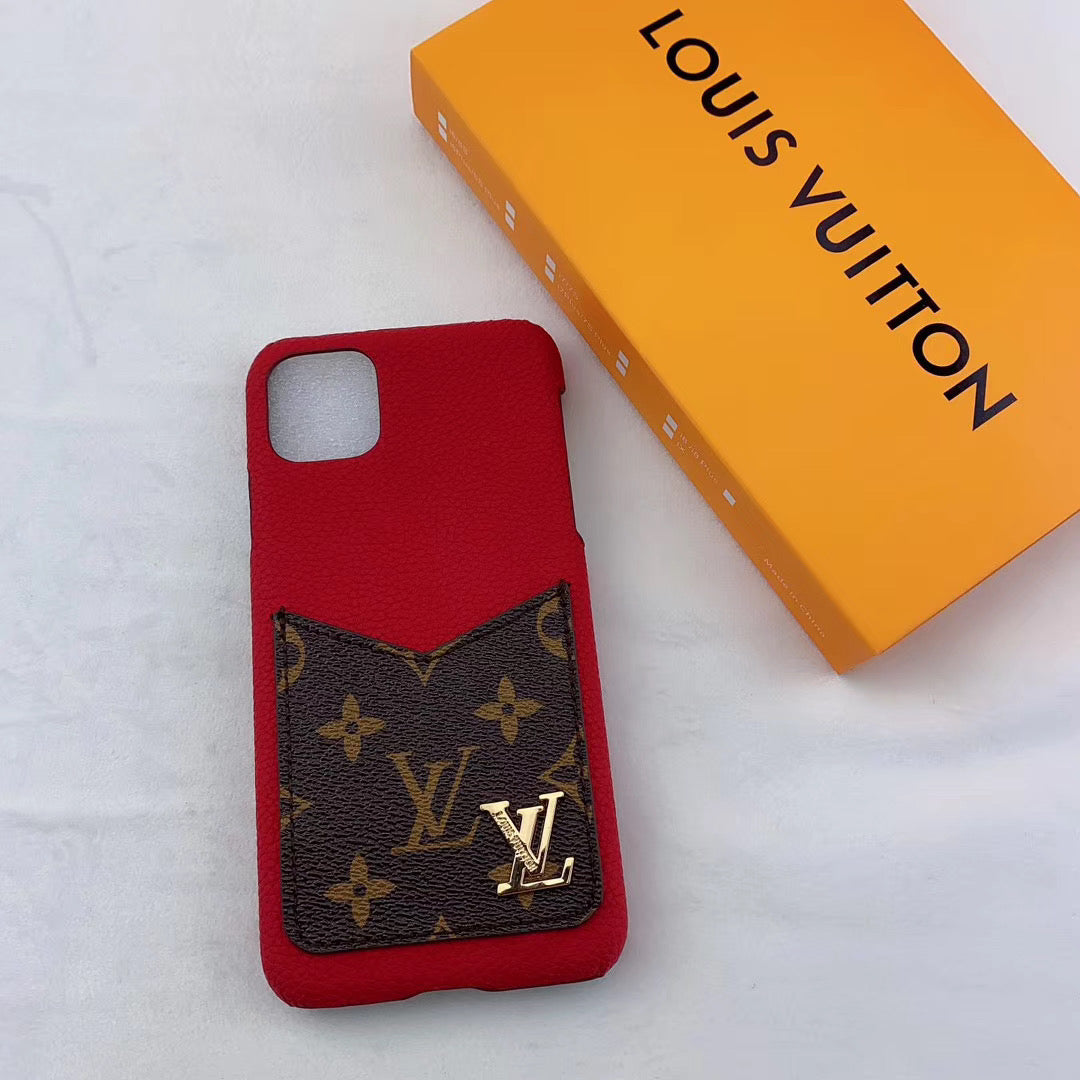 Classic LV iPhone Case with Built-In Card Pocket