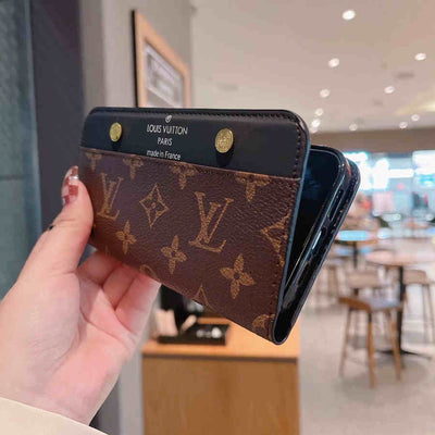 LV iPhone case: sleek design, card holder.